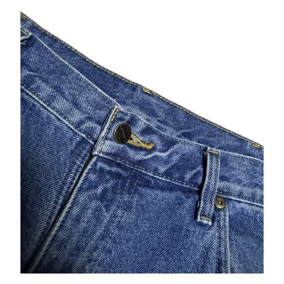 CARHARTT Plaid Flannel Lined Winter Work Denim Pants Jeans Mens 37x34 - Picture 8 of 8